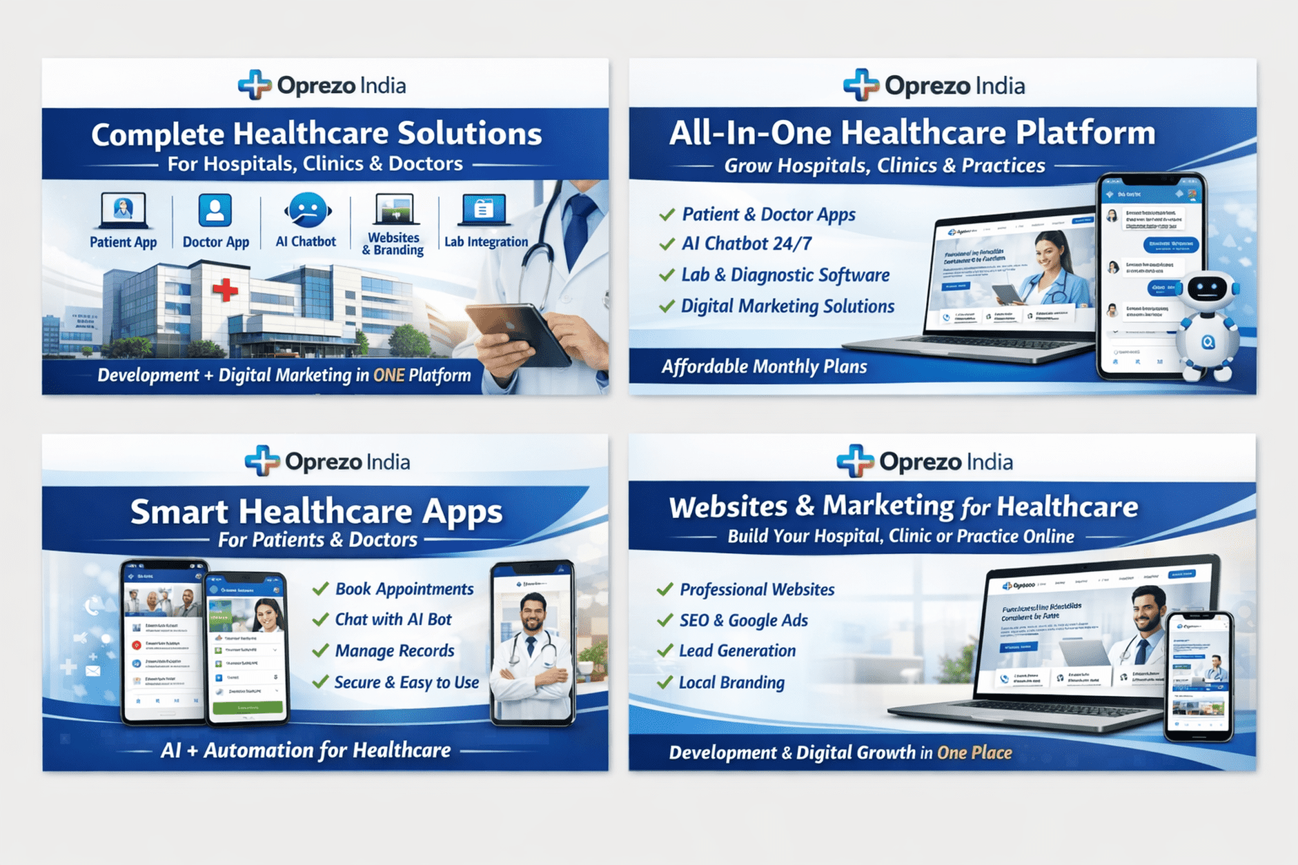 Healthcare App & Website Solutions for Hospitals | Oprezo India