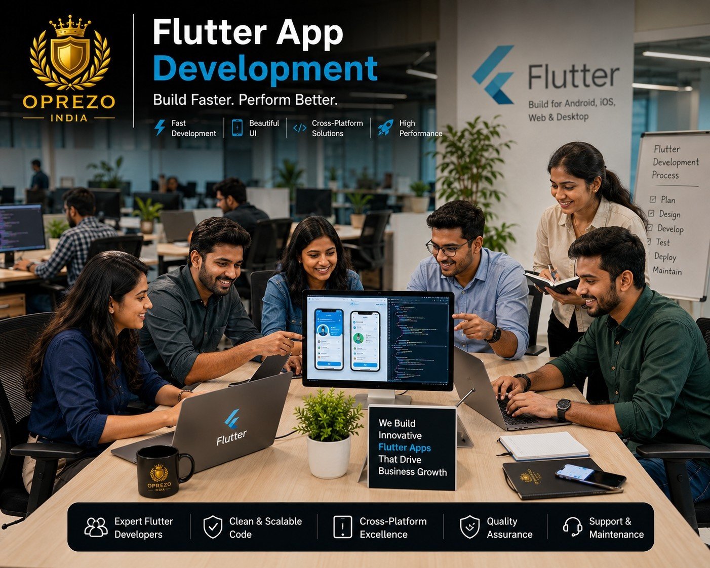 Expert Flutter App Development Services in India  Oprezo India